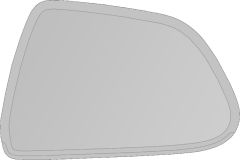 Tesla Model 3 2024-2026 (OEM) Heated Clear Tinted Convex (Electro-Chromatic) Wing Mirror Glass Driver Side