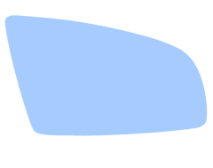Audi A8 2002-2007 Heated Blue Tinted Convex Wing Mirror Glass Driver Side