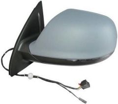 Audi Q7 2009-2015 Electric Heated Power Folding With Lane Change Assist & Memory Primed (Suitable for Painting) Wing Mirror Unit Passenger Side