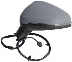 Audi A4 2019-2024 Electric Heated With Memory & Lane Change Assist (Electro-Chromatic Function Cable) Primed (Suitable for Painting) Wing Mirror Unit Passenger Side