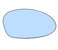 BMW M3 2002-2006 Heated Blue Tinted Convex Wing Mirror Glass Driver Side