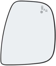 Peugeot E-Rifter 2024-2027 Heated Clear Tinted Convex (Blind Spot Detection) Wing Mirror Glass Driver Side