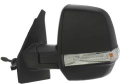 Vauxhall Combo 2011-2018 Manual (Cable Toggle) Twin Glass Type Black Wing Mirror Unit Passenger Side