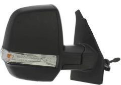 Vauxhall Combo 2011-2018 Manual (Cable Toggle) Twin Glass Type With Temperature Sensor Black Wing Mirror Unit Driver Side