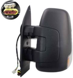 Iveco Daily 2019-2026 Electric Heated Short Arm With Temperature Sensor Black Wing Mirror Unit Passenger Side