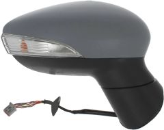 Ford Fiesta 2008-2012 Electric Heated Power Folding Primed (Suitable for Painting) Wing Mirror Unit Driver Side