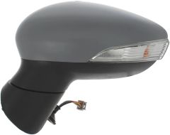 Ford Fiesta 2012-2017 Electric Heated Power Folding Primed (Suitable for Painting) Wing Mirror Unit Passenger Side