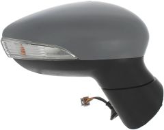 Ford Fiesta 2012-2017 Electric Heated Primed (Suitable for Painting) Wing Mirror Unit Driver Side