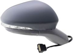 Ford Mondeo 2018-2022 Electric Heated Power Folding With Blind Spot Detection Primed (Suitable for Painting) Wing Mirror Unit Driver Side