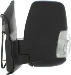 Ford Transit 2014-2019 Electric Heated Power Folding Short Arm Clear Indicator Black Wing Mirror Unit Passenger Side