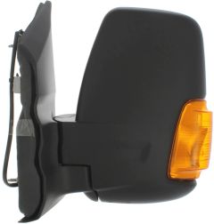 Ford Transit 2014-2019 Manual Short Arm Amber Indicator Black Wing Mirror Unit Passenger Side
