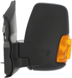 Ford Transit 2014-2019 Electric Heated Power Folding Short Arm Amber Indicator Black Wing Mirror Unit Passenger Side