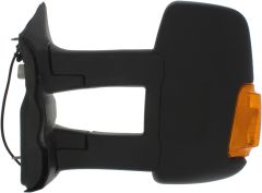 Ford Transit 2014-2019 Manual Long Arm Amber Indicator Black Wing Mirror Unit Passenger Side
