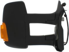 Ford Transit 2014-2019 Electric Heated Long Arm Amber Indicator Black Wing Mirror Unit Driver Side