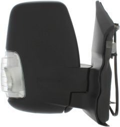 Ford Transit 2014-2019 Electric Heated Short Arm Clear Indicator Black Wing Mirror Unit Driver Side