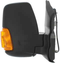 Ford Transit 2014-2019 Manual Short Arm Amber Indicator Black Wing Mirror Unit Driver Side