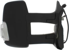 Ford Transit 2014-2019 Electric Heated Long Arm Clear Indicator Black Wing Mirror Unit Driver Side