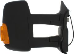 Ford Transit 2014-2019 Manual Long Arm Amber Indicator Black Wing Mirror Unit Driver Side