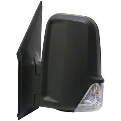 Mercedes-Benz Sprinter 2006-2014 Electric (Heated Upper Glass) Short Arm With Indicator (Long Cable Version) Black Wing Mirror Unit Passenger Side