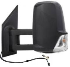 Mercedes-Benz Sprinter 2018-2025 Electric Heated Long Arm Black Wing Mirror Unit Passenger Side