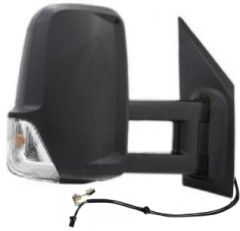 Mercedes-Benz Sprinter 2018-2025 Electric Heated Long Arm Black Wing Mirror Unit Driver Side