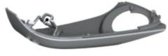 BMW 5 Series 2017-2020 Gloss Black (With Camera Slot) Lower Housing Driver Side