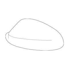 BMW 3 Series 2010-2013 Primed (Suitable for Painting) Wing Mirror Cover Passenger Side