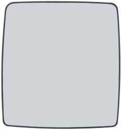 Vauxhall Combo 2007-2011 Non-Heated Clear Tinted Convex Wing Mirror Glass Driver Side