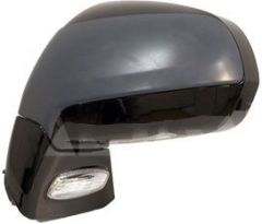 Peugeot 3008 2013-2016 Electric Heated Power Folding With Puddle Lamp Primed Cover (Suitable for Painting) Gloss Black Surround Wing Mirror Unit Passenger Side