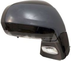 Peugeot 3008 2013-2016 Electric Heated Power Folding With Puddle Lamp Primed Cover (Suitable for Painting) Gloss Black Surround Wing Mirror Unit Driver Side