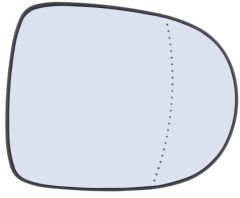 Renault Clio 2009-2013 Non-Heated Clear Tinted Aspherical Wing Mirror Glass Driver Side