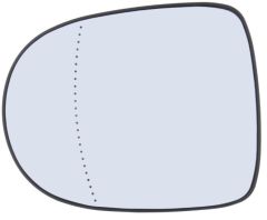 Renault Clio 2009-2013 Non-Heated Clear Tinted Aspherical Wing Mirror Glass Passenger Side