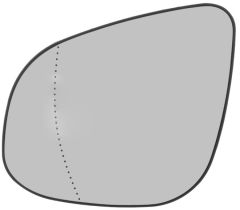 Nissan NV250 2019-2021 Non-Heated Clear Tinted Aspherical Wing Mirror Glass Passenger Side
