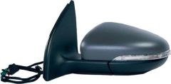 Volkswagen Golf 2009-2013 Electric Heated Power Folding with Puddle Lamp Primed (Suitable for Painting) Wing Mirror Unit Passenger Side
