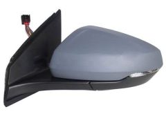 Volkswagen Polo 2017-2021 Electric Heated Power Folding With Blind Spot Detection Primed (Suitable for Painting) Wing Mirror Unit Passenger Side