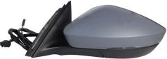 Skoda Superb 2015-2019 Electric Heated Power Folding With Blind Spot Detection Primed (Suitable for Painting) Wing Mirror Unit Passenger Side