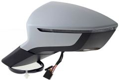 Seat Ateca 2020-2026 Electric Heated Power Folding With Lane Change Assist & Memory Primed (Suitable for Painting) Wing Mirror Unit Passenger Side