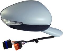 Peugeot 508 2011-2014 Electric Heated Power Folding With Memory & Blind Spot Detection Primed (Suitable for Painting) Wing Mirror Unit Driver Side