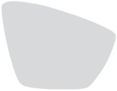 Skoda Karoq 2021-2025 Non-Heated Clear Tinted Convex Wing Mirror Glass Driver Side