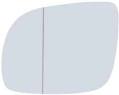 Seat Arosa 2000-2004 Non-Heated Clear Tinted Aspherical Wing Mirror Glass Passenger Side