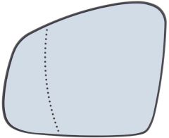 Smart Fortwo 2014-2019 Non-Heated Clear Tinted Aspherical Wing Mirror Glass Passenger Side