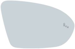 Vauxhall Astra 2019-2022 Heated Clear Tinted Convex (Blind Spot Detection) Wing Mirror Glass Driver Side