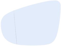 Volkswagen Golf 2009-2013 Heated Clear Tinted Aspherical Wing Mirror Glass Passenger Side