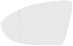 Volkswagen Golf 2013-2017 Heated Clear Tinted Aspherical Wing Mirror Glass Passenger Side
