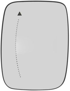 Renault Trafic 2021-2025 Heated Clear Tinted Aspherical (Blind Spot Detection) Wing Mirror Glass Passenger Side