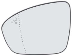 Renault Clio 2023-2026 Heated Clear Tinted Aspherical (Blind Spot Detection) Wing Mirror Glass Passenger Side