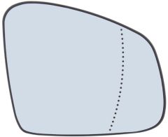 Smart Fortwo Cabrio 2016-2019 Non-Heated Clear Tinted Aspherical Wing Mirror Glass Driver Side
