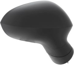 Seat Ibiza 2012-2015 Manual (Cable Toggle) Black Wing Mirror Unit Driver Side