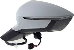 Cupra Ateca 2019-2021 Electric Heated Power Folding With Puddle Lamp Primed (Suitable for Painting) Wing Mirror Unit Passenger Side