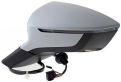 Cupra Ateca 2019-2021 Electric Heated Power Folding With Blind Spot Detection Primed (Suitable for Painting) Wing Mirror Unit Passenger Side